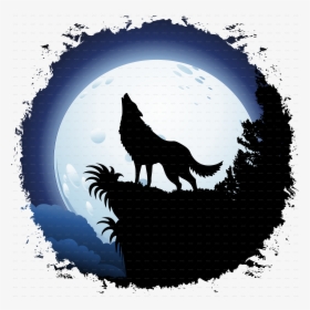 Gray Wolf Moon Coyote Red Wolf Clip Art - Wolf Howling At Moon, HD Png Download, Free Download