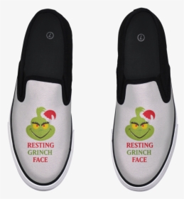 Resting Grinch Face Slip-on Shoe - Apple, HD Png Download, Free Download