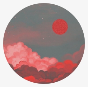#sticker #red #moon #night #freetoedit #sky #clouds - Circle, HD Png Download, Free Download