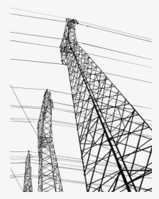 Painted Electric Power Electricity Lines Hand High - Power Lines No Background, HD Png Download, Free Download