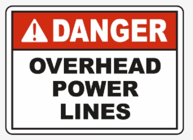 Overhead Power Lines - Sign, HD Png Download, Free Download