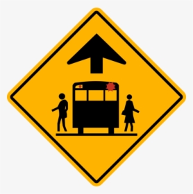Transparent School Bus Stop Clipart - Winding Right Road Signs, HD Png Download, Free Download
