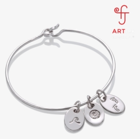 Fartlek Tri For A Cure Charm Bangle - Silver, HD Png Download, Free Download