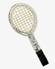 Tennis Racquet Beaded & Sequin Applique - Racket, HD Png Download, Free Download