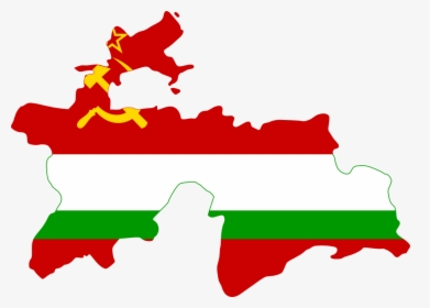 Flag Map Flagartist - Capital Of Tajikistan Map, HD Png Download, Free Download