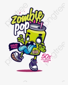 Zombie Clipart Simple - Diet Zombie Pop, HD Png Download, Free Download