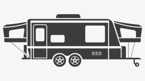 Transparent Camper Clipart Black And White - Truck Towing Camper ...
