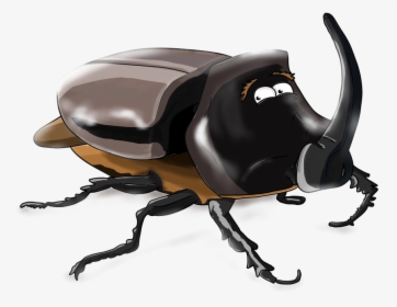 Beetle, Rhino, Insect, Cartoon - Cartoon Rhinoceros Beetle, HD Png Download, Free Download