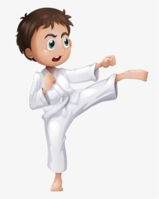 Taekwondo Clipart Karate - Karate Kid Png Cartoon, Transparent Png, Free Download