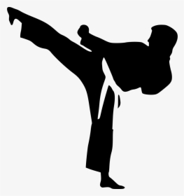 Karate Highkick - Kickboxer Silhouette, HD Png Download, Free Download