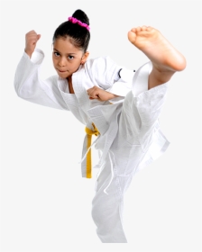 Young Girl Karate Kicking - Black Girl Kick Feet, HD Png Download, Free Download