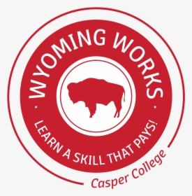 Red Circle With A Buffalo And The Words "wyoming Works, - B Corp Logo Png, Transparent Png, Free Download