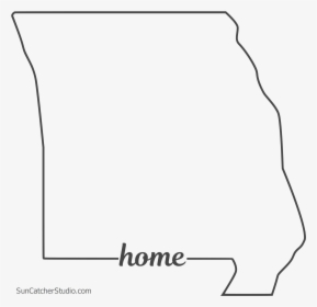 Free Missouri Outline With Home On Border, Cricut Or - Line Art, HD Png Download, Free Download