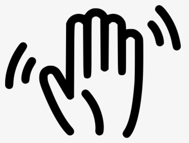 hand wave clipart black and white cross