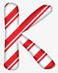 Candy Cane Alphabet Letters - Candy Cane Letter K, HD Png Download, Free Download