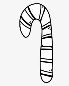Black And White Clip - Candy Cane Clipart Black And White, HD Png Download, Free Download