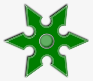 Green Ninja Star Png, Transparent Png, Free Download