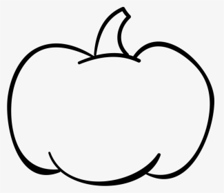 Halloween Pumpkin Vegetable Outline - Pumpkin Outline Clipart Black And White, HD Png Download, Free Download
