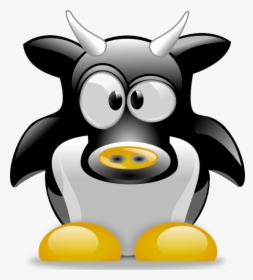Cow Tux 1 555px - Linux Cow, HD Png Download, Free Download