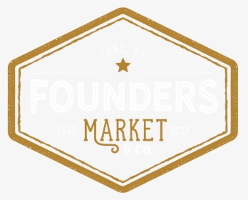 Founders Market Logo Option White - Tan, HD Png Download, Free Download