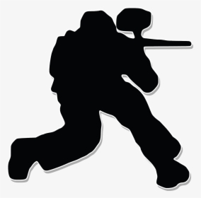 Pro Paintball Shop Silhouette Paintball Guns Stencil - Paintball Player Silhouette Hd, HD Png Download, Free Download