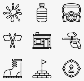 Paintball - Paintball Icons, HD Png Download, Free Download
