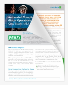 Sap Compliance Case Study - Brochure, HD Png Download, Free Download