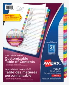 Avery 1 12 Dividers, HD Png Download, Free Download