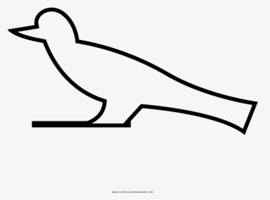 Hieroglyph Coloring Page - Duck, HD Png Download, Free Download