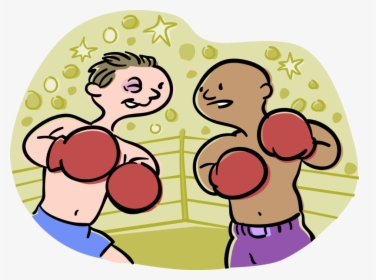 Vector Illustration Of Prizefighter Pugilist Boxers - Hit Below The Belt Idiom Meaning, HD Png Download, Free Download