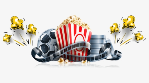 Popcorn Machine Hire - Movie Reel And Popcorn Clipart, HD Png Download, Free Download