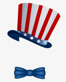 Bow Clipart Flag - Transparent Background Uncle Sam Hat, HD Png Download, Free Download