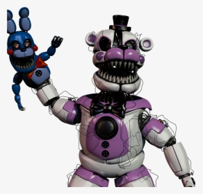 Cartoon,fictional Character,action Combat,illustration - Fnaf Nightmare Funtime Freddy, HD Png Download, Free Download