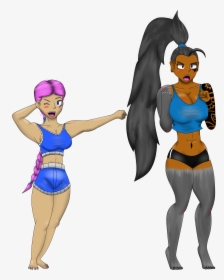 Fitness Marina And Bella - Cartoon, HD Png Download, Free Download