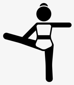 Girl Standing Up Stretching Right Leg - Open Legs Icon, HD Png Download, Free Download