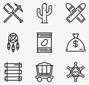Bandit Vector Western - Design Icons Vector, HD Png Download, Free Download