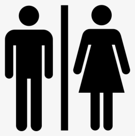 Bathroom Computer Icons Public Toilet Clip Art - Male Female Stick Figures, HD Png Download, Free Download