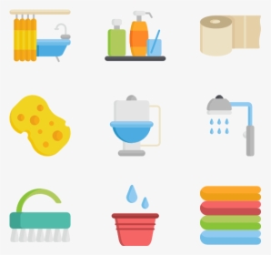 Bathroom Vector Background - Bathroom Flat Icon, HD Png Download, Free Download
