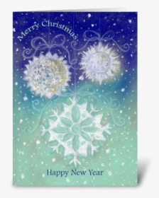 Snowflakes Christmas & New Year Greeting Card - Greeting Card, HD Png Download, Free Download