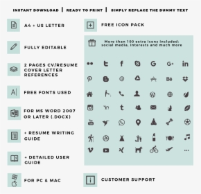 Clip Art Free Resume Icons For Word - Free Resume Icons For Word, HD Png Download, Free Download