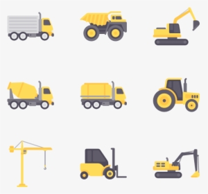 Construction Machinery - Construction Trucks Transparent Background, HD Png Download, Free Download