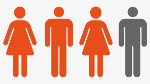 Transparent Line Of People Png - Female And Male Bathroom Signs, Png Download, Free Download