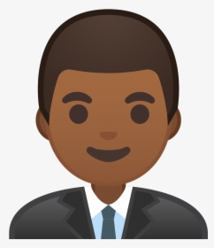 Man Office Worker Medium Dark Skin Tone Icon - Emoji Piloto, HD Png Download, Free Download