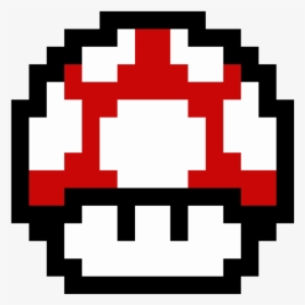 8 Bit Grid - Pixel Super Mario Mushroom, HD Png Download, Free Download