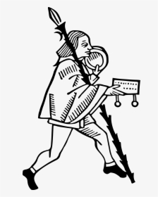 Medieval City Messenger Clip Arts - Medieval Drawing Png, Transparent Png, Free Download