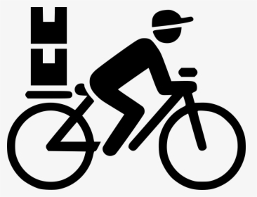 Bicycle Messenger - Cycling Icon Png, Transparent Png, Free Download