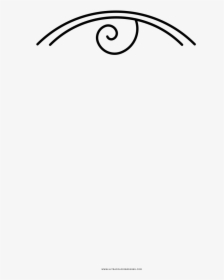 The Swirly Eye Coloring Page - Line Art, HD Png Download, Free Download
