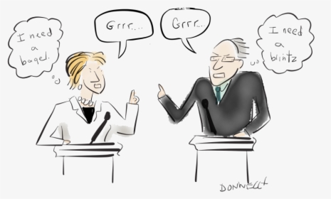 Hillary Drawing Political Cartoon Debate - Cartoon, HD Png Download, Free Download