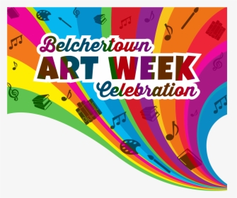 A Rainbow With The Words "belchertown Art Week Celebration" - Graphic Design, HD Png Download, Free Download