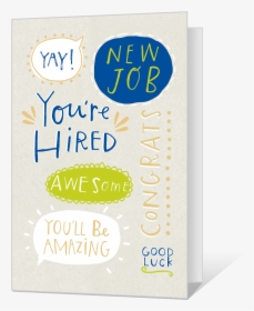 New Job Congrats Printable - Free Printable Congrats Cards For New Job, HD Png Download, Free Download